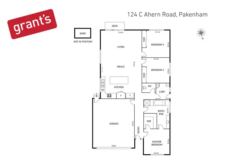 Floorplan of Homely house listing, 124C Ahern Road, Pakenham VIC 3810