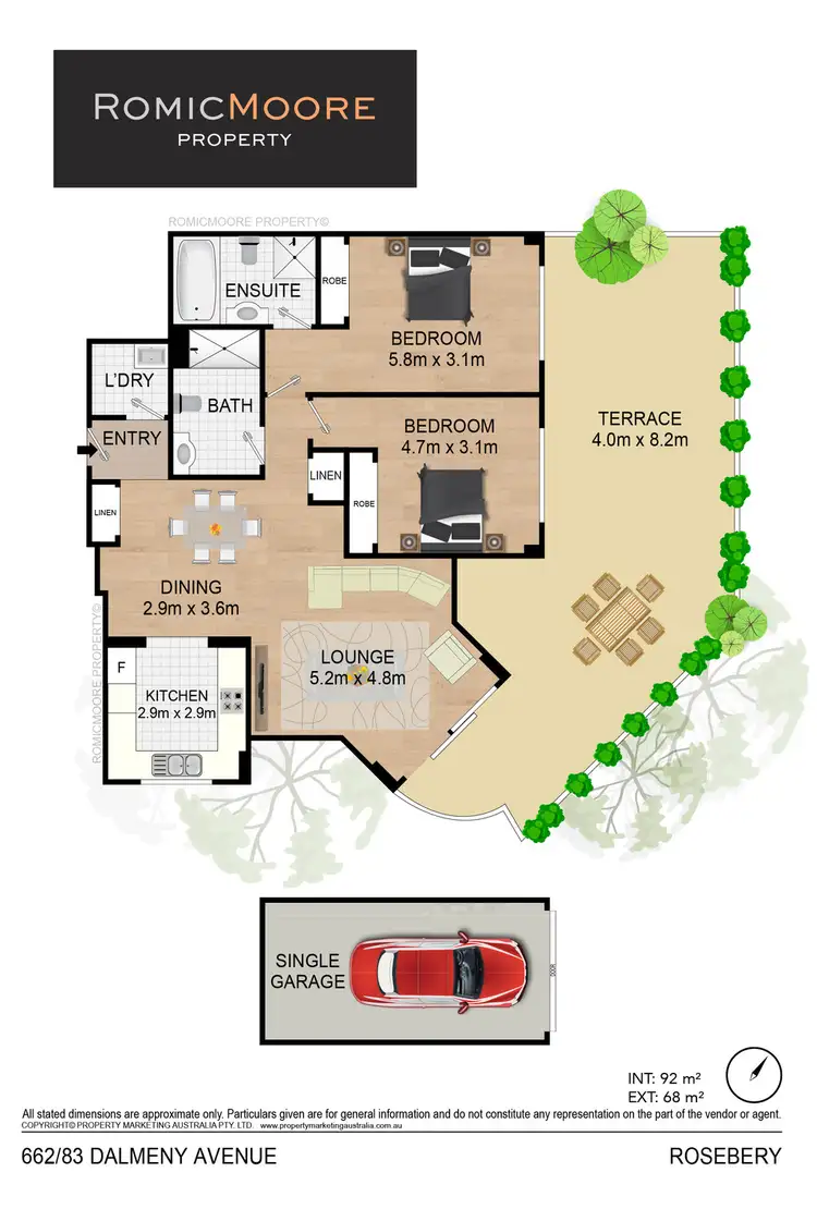 Floorplan of Homely apartment listing, 662/83-93 Dalmeny Avenue, Rosebery NSW 2018