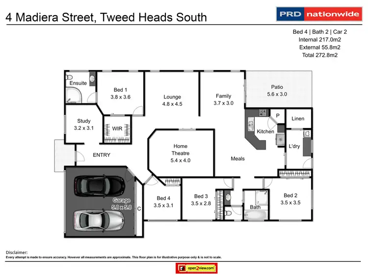 Floorplan of Homely house listing, 4 Madiera Street, Tweed Heads South NSW 2486