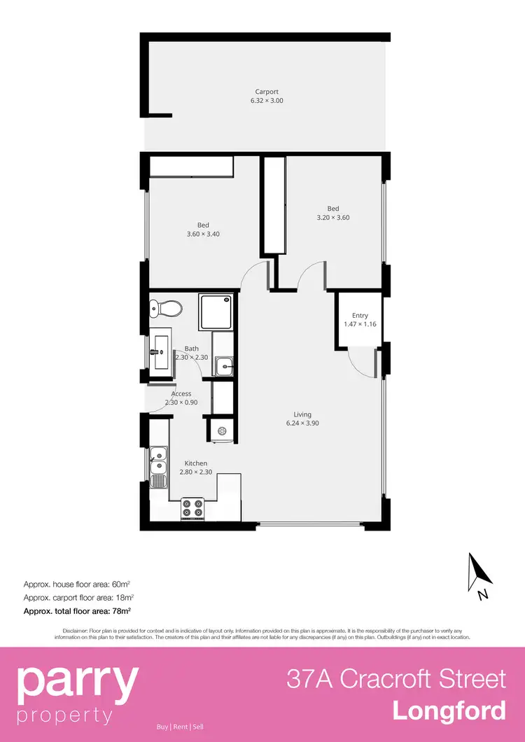 Floorplan of Homely house listing, 37A Cracroft Street, Longford TAS 7301