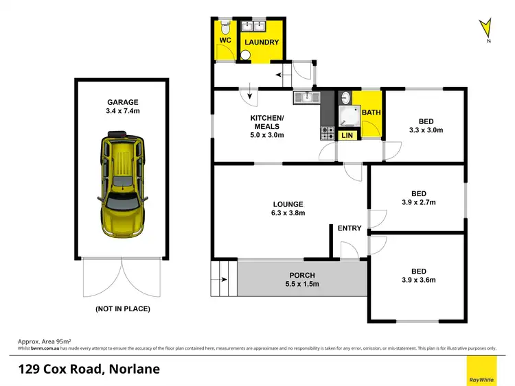 Floorplan of Homely house listing, 129 Cox Road, Norlane VIC 3214