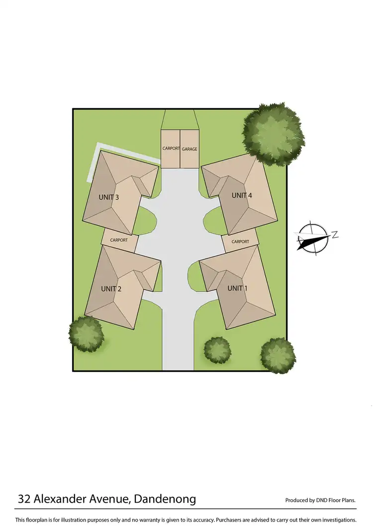 Floorplan of Homely block of units listing, 1-4/32-34 Alexander Avenue, Dandenong VIC 3175