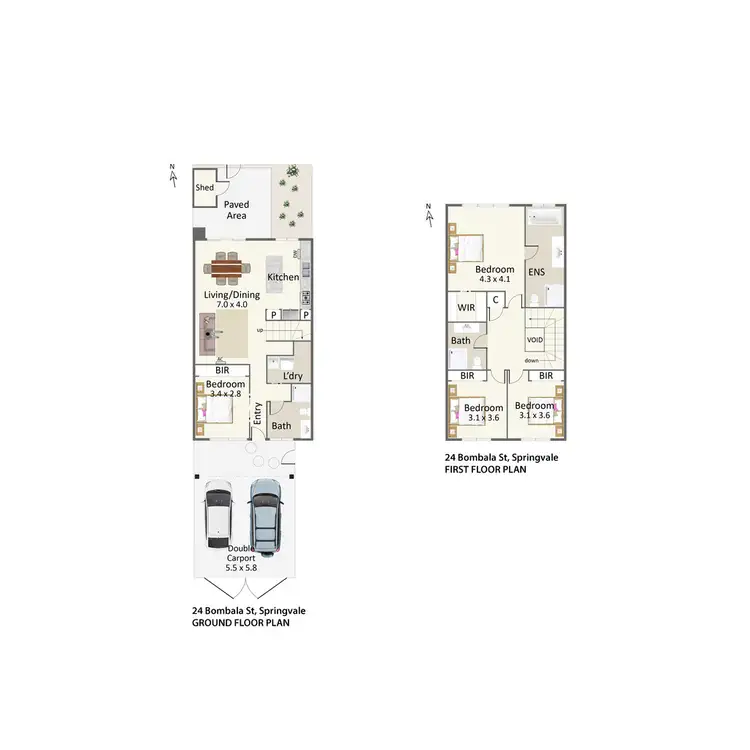 Floorplan of Homely townhouse listing, 24 Bombala Street, Springvale VIC 3171