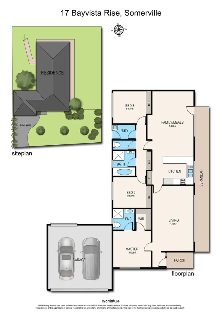 Floorplan of Homely house listing, 17 Bayvista Rise, Somerville VIC 3912