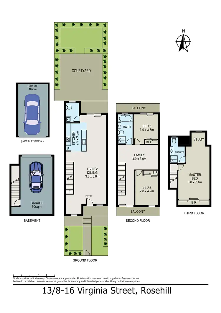 Floorplan of Homely townhouse listing, 13/8-16 VIRGINIA STREET, Rosehill NSW 2142