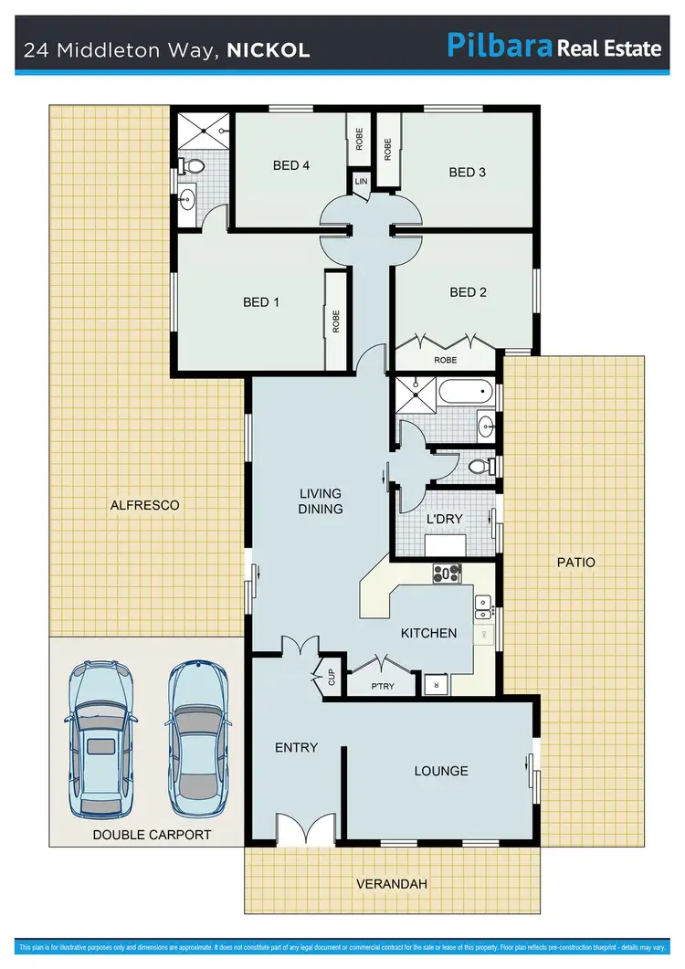 Floorplan of Homely house listing, 24 Middleton Way, Nickol WA 6714