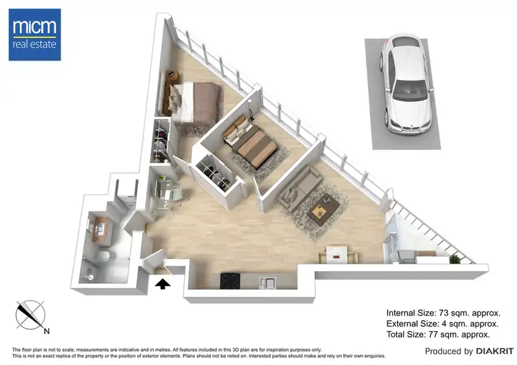 Floorplan of Homely apartment listing, 2805/1 Balston Street, Southbank VIC 3006