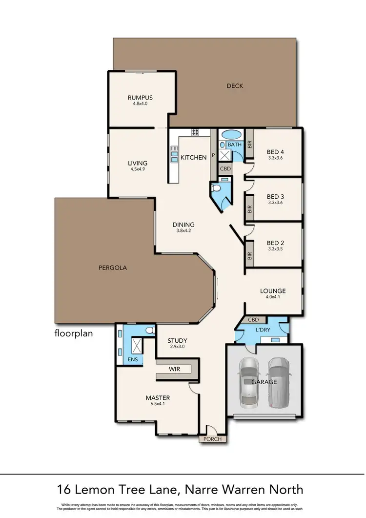 Floorplan of Homely house listing, 16 Lemon Tree Lane, Narre Warren North VIC 3804