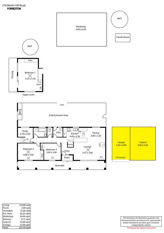 Floorplan of Homely house listing, 218 Martin Hill Rd, Forreston SA 5233