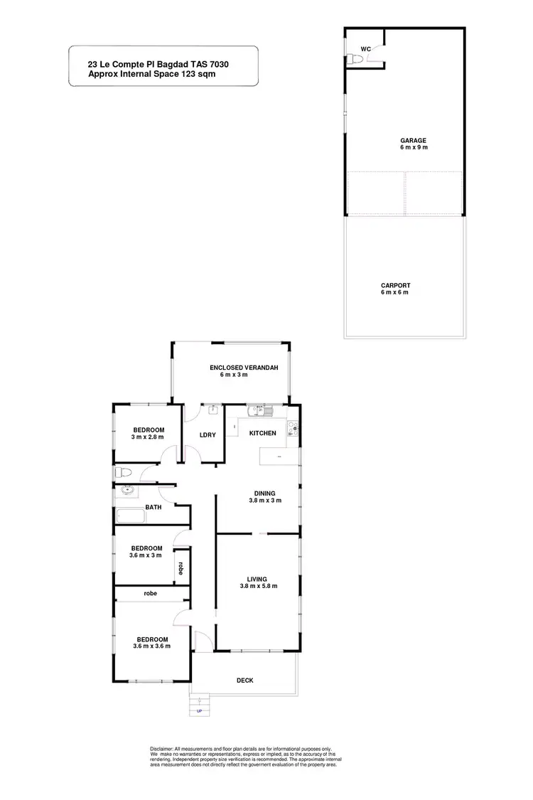 Floorplan of Homely house listing, 23 Le Compte Place, Bagdad TAS 7030