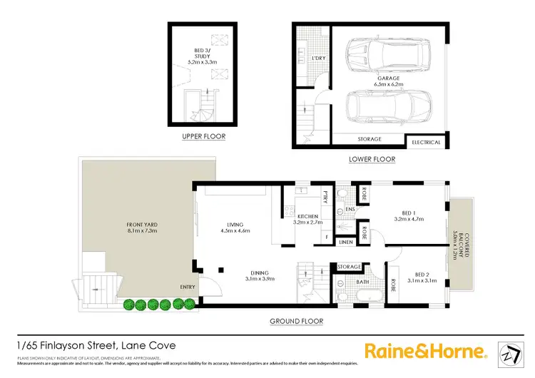 Floorplan of Homely townhouse listing, 1/65-67 Finlayson Street, Lane Cove NSW 2066