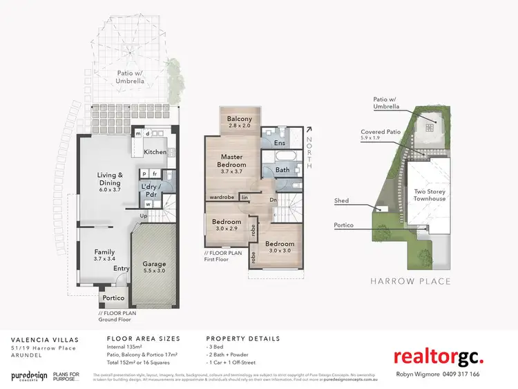 Floorplan of Homely townhouse listing, 51/19 Harrow Place, Arundel QLD 4214