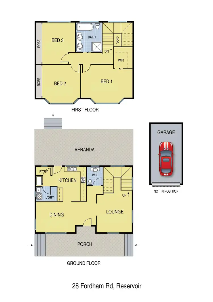 Floorplan of Homely house listing, 28 Fordham Road, Reservoir VIC 3073