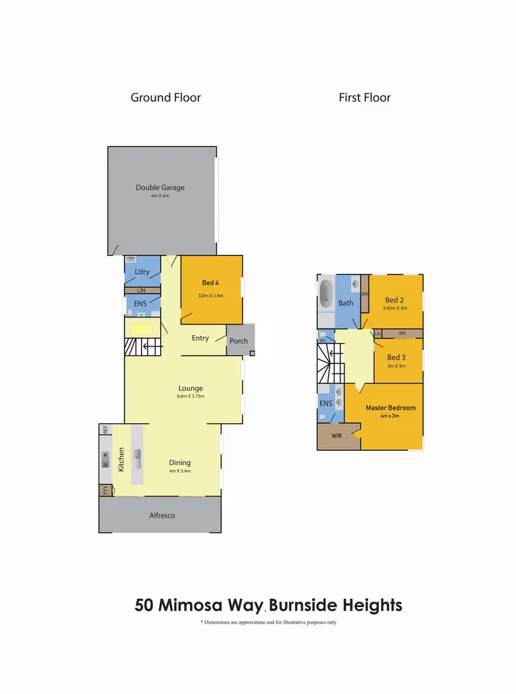 Floorplan of Homely house listing, 50 Mimosa Way, Burnside Heights VIC 3023