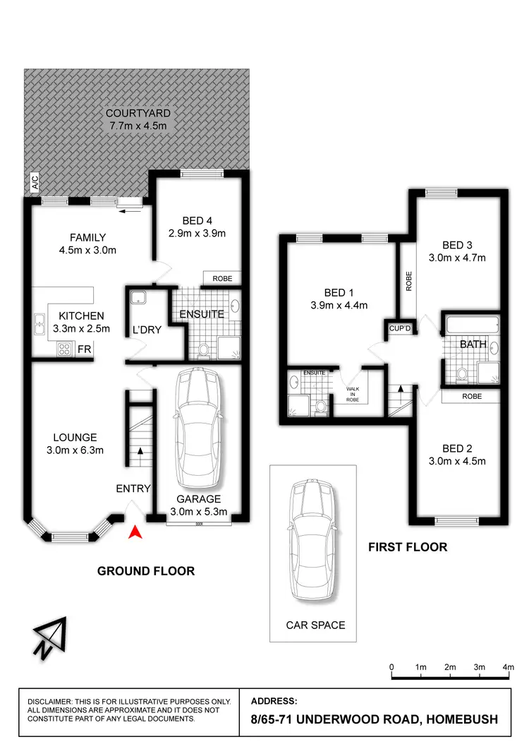 Floorplan of Homely townhouse listing, 8/65-71 Underwood Road, Homebush NSW 2140