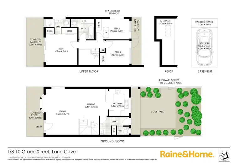 Floorplan of Homely townhouse listing, 1/8-10 Grace Street, Lane Cove NSW 2066