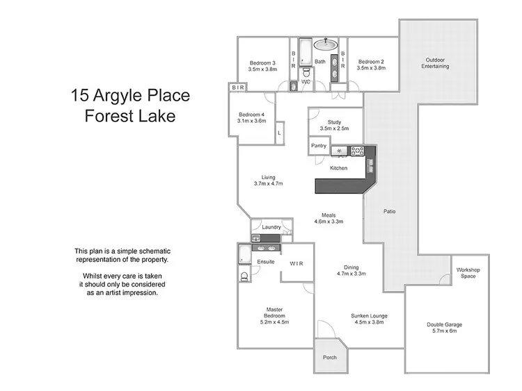 Floorplan of Homely house listing, 15 Argyle Place, Forest Lake QLD 4078