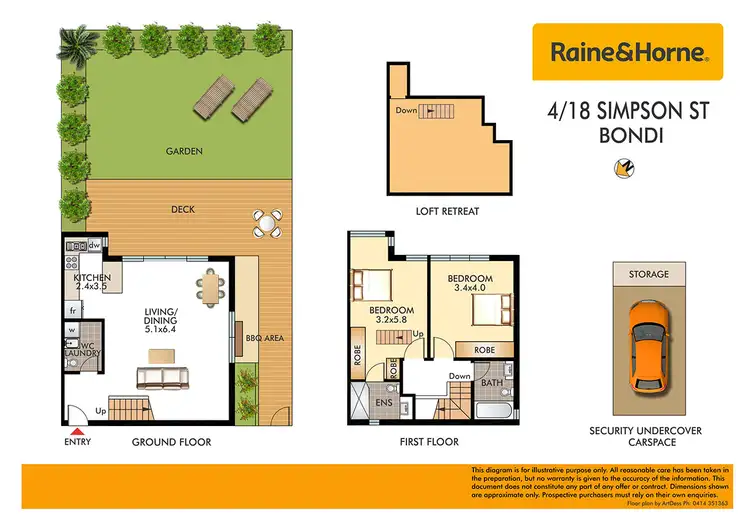 Floorplan of Homely apartment listing, 4/18 Simpson Street, Bondi Beach NSW 2026