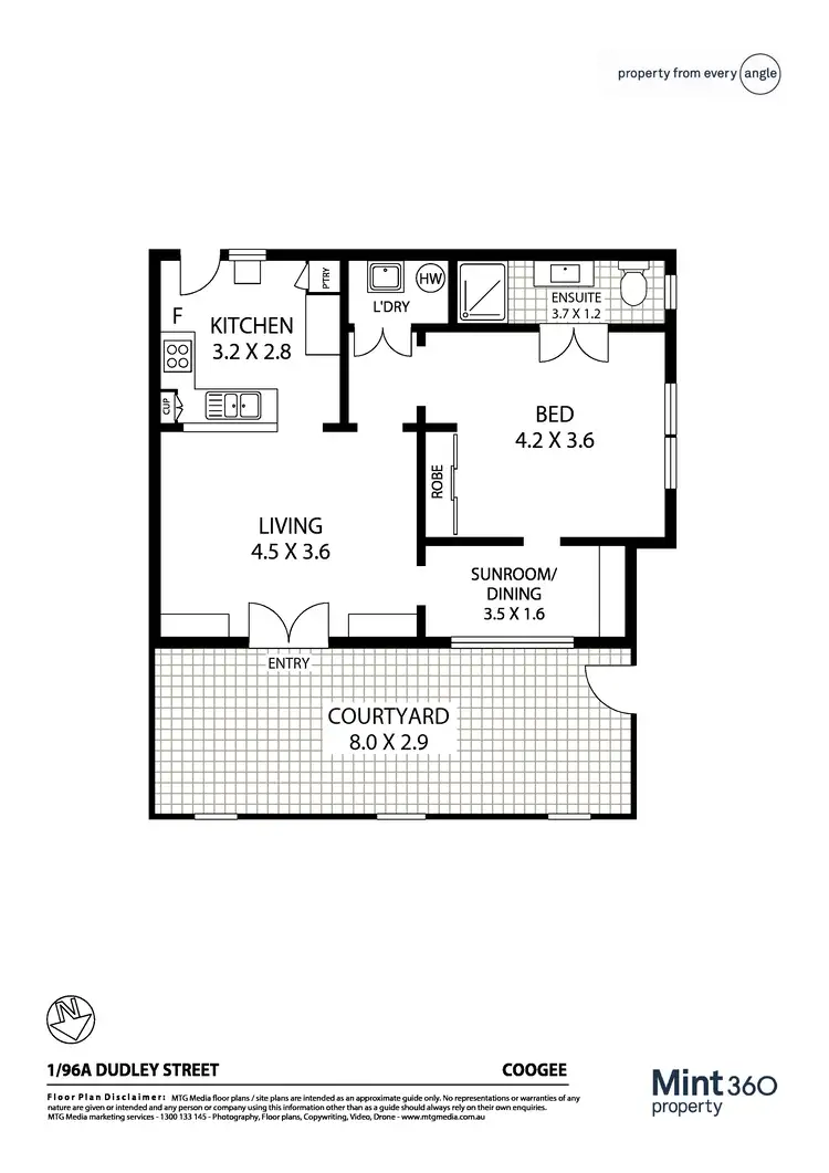 Floorplan of Homely apartment listing, 1/96A Dudley Street, Coogee NSW 2034