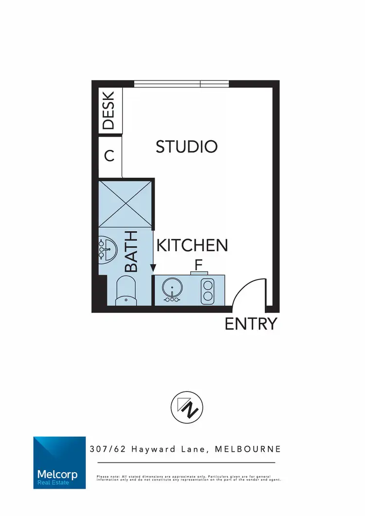 Floorplan of Homely apartment listing, 307/62-68 Hayward Lane, Melbourne VIC 3000