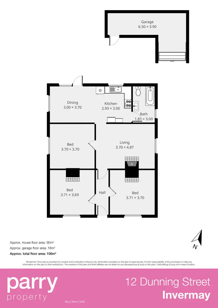 Floorplan of Homely house listing, 12 Dunning Street, Invermay TAS 7248