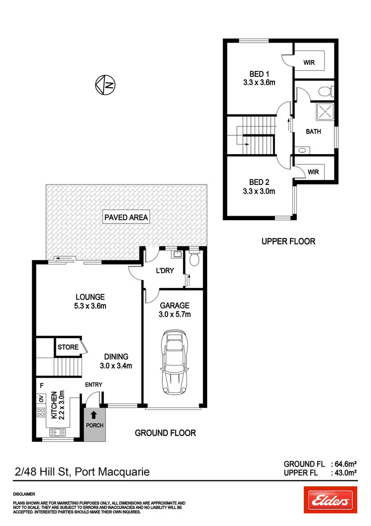 Floorplan of Homely townhouse listing, 2/48 Hill Street, Port Macquarie NSW 2444