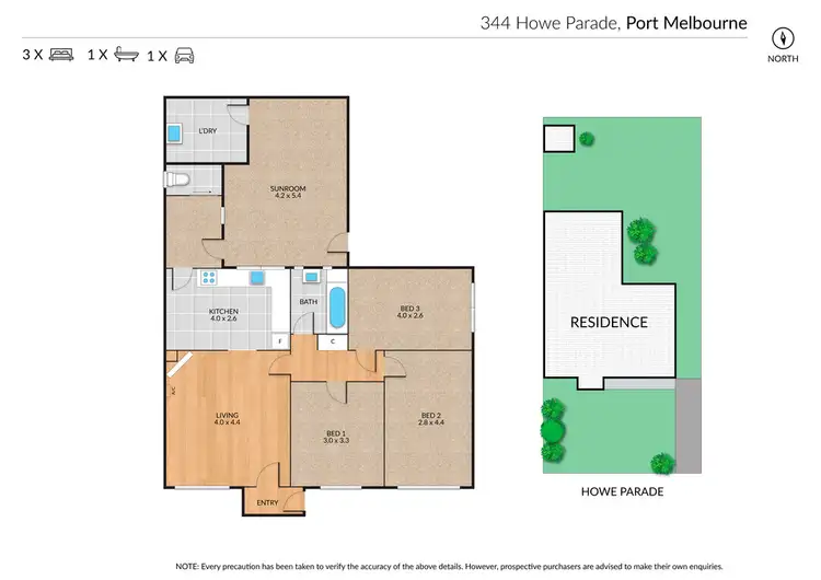 Floorplan of Homely house listing, 344 Howe Parade, Port Melbourne VIC 3207