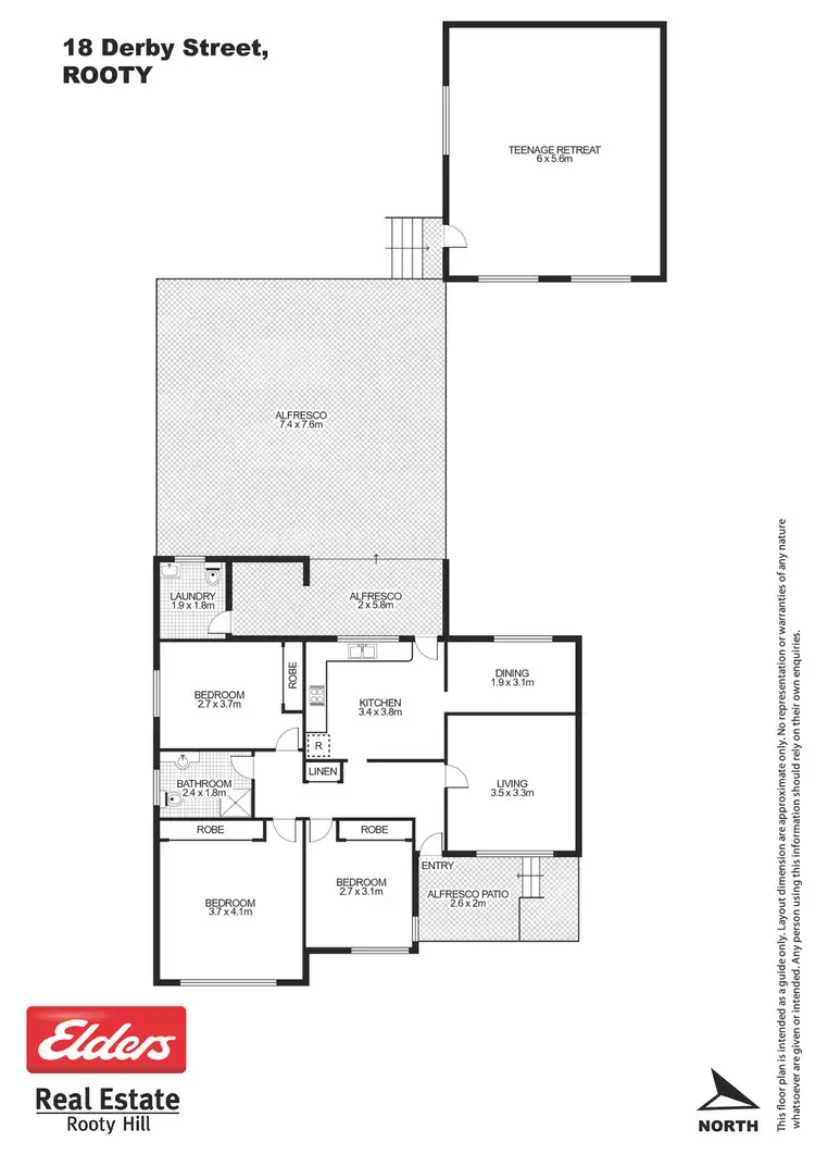Floorplan of Homely house listing, 18 Derby St, Rooty Hill NSW 2766
