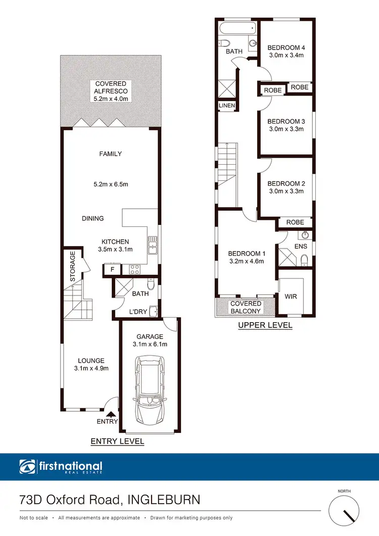 Floorplan of Homely semi-detached listing, 73d Oxford Road, Ingleburn NSW 2565