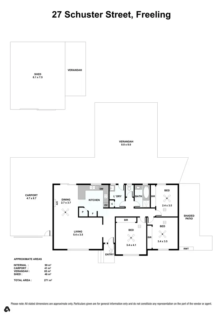 Floorplan of Homely house listing, 27 Schuster Street, Freeling SA 5372