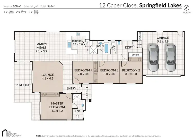 Floorplan of Homely house listing, 12 Caper Close, Springfield Lakes QLD 4300