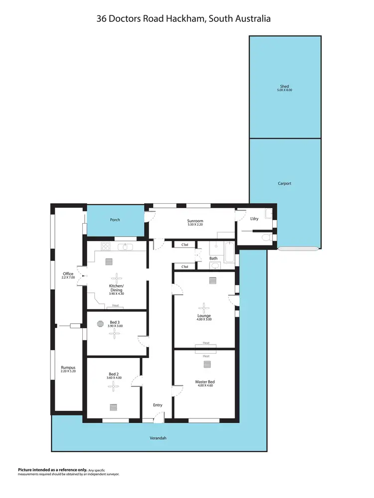Floorplan of Homely house listing, 36 Doctors Road, Hackham SA 5163