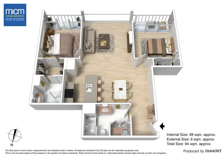 Floorplan of Homely apartment listing, 146/99 Whiteman Street, Southbank VIC 3006