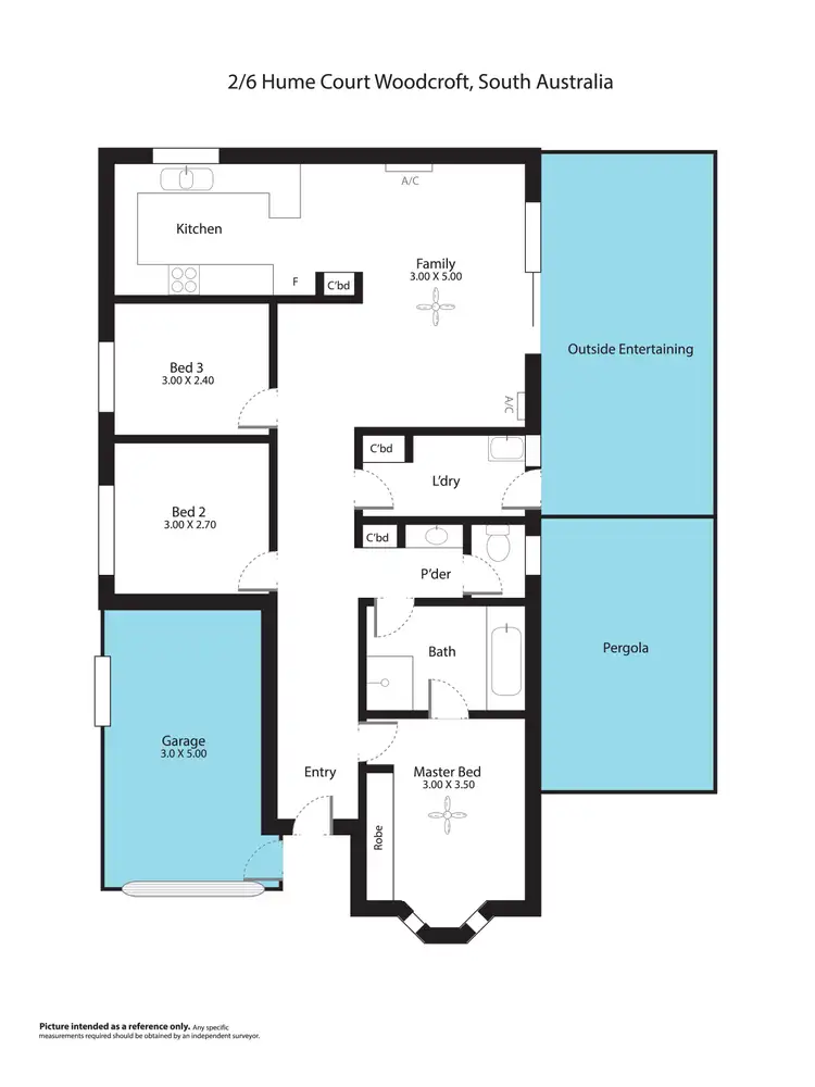 Floorplan of Homely house listing, 2-6 Hume Court, Woodcroft SA 5162