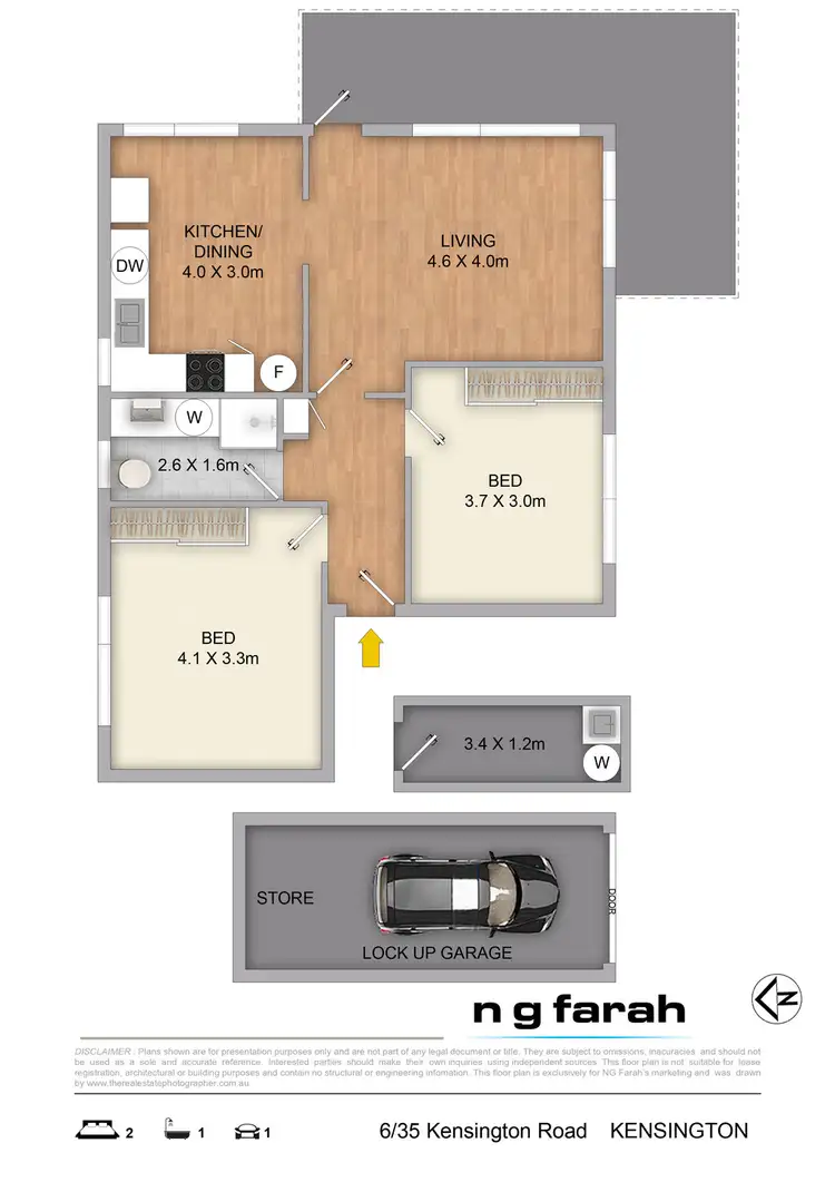 Floorplan of Homely apartment listing, 6/35 Kensington Road, Kensington NSW 2033
