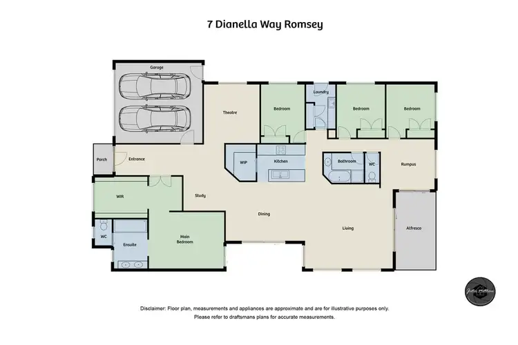 Floorplan of Homely house listing, 7 Dianella Way, Romsey VIC 3434