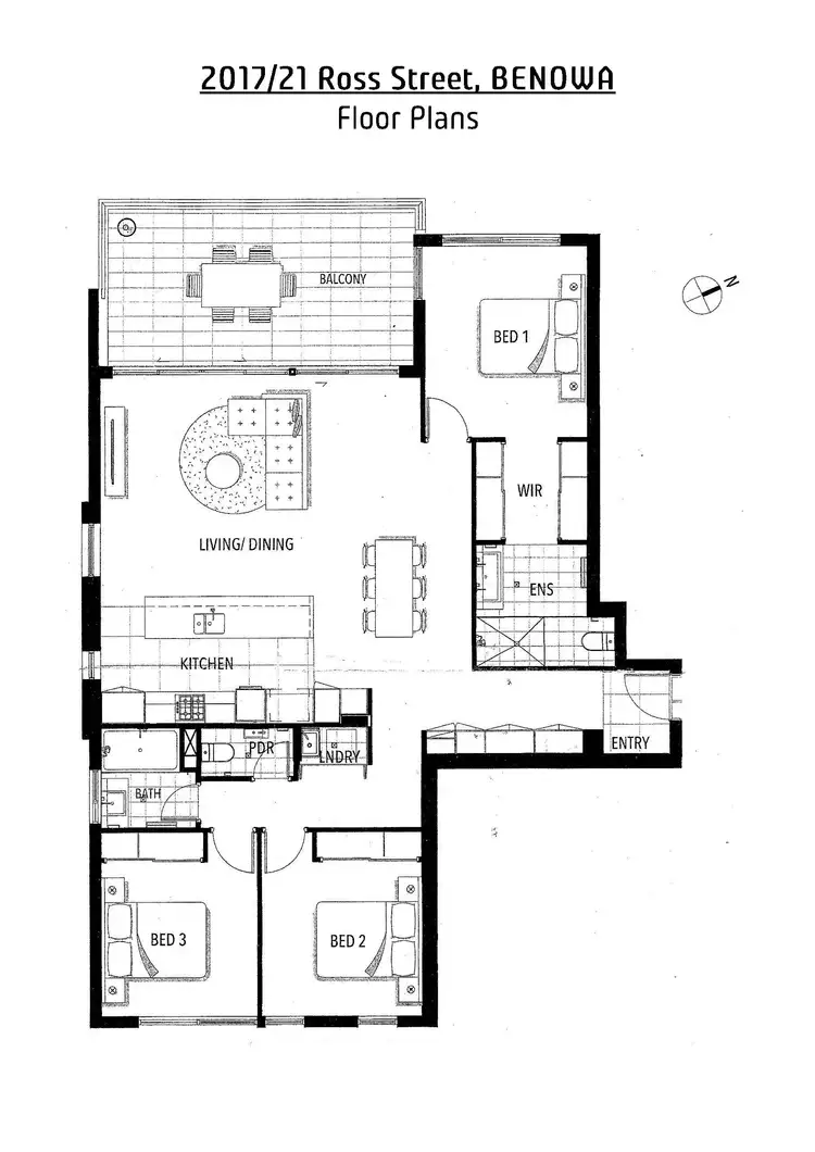 Floorplan of Homely unit listing, 2017/21 Ross Street, Benowa QLD 4217