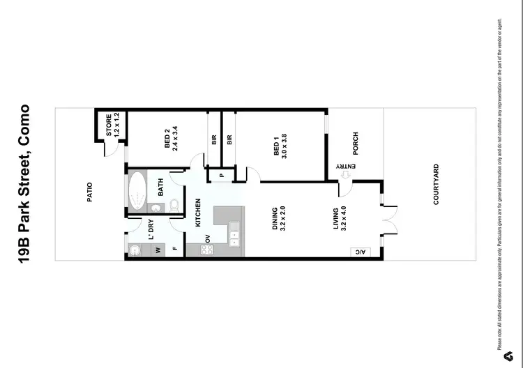 Floorplan of Homely villa listing, 19B Park Street, Como WA 6152