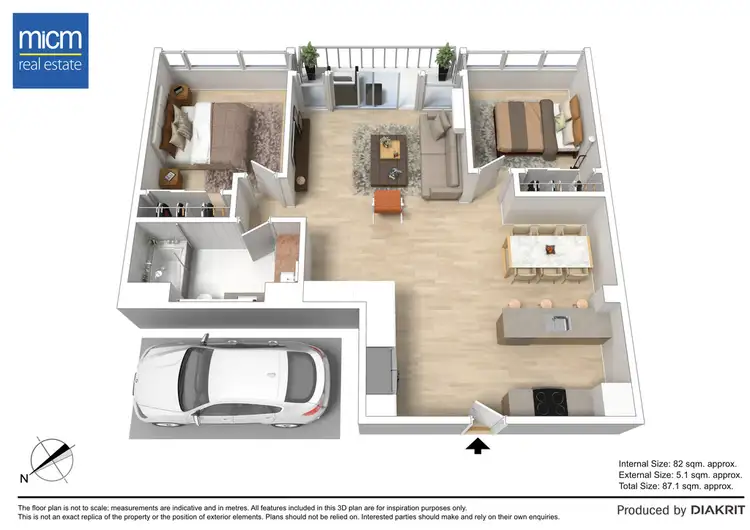 Floorplan of Homely apartment listing, 199/79 Whiteman Street, Southbank VIC 3006