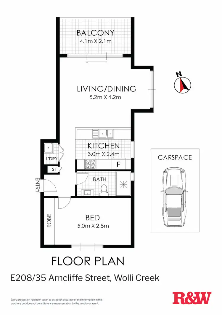 Floorplan of Homely apartment listing, E208/35 Arncliffe Street, Wolli Creek NSW 2205