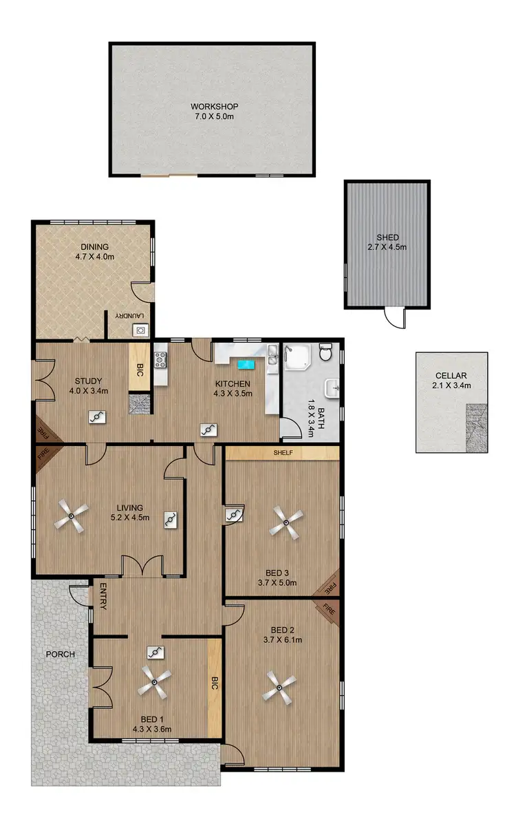 Floorplan of Homely house listing, 7 Gilmore road, Henley Beach South SA 5022