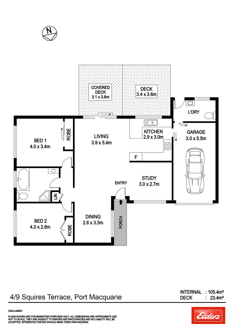 Floorplan of Homely villa listing, 4/9 Squires Terrace, Port Macquarie NSW 2444
