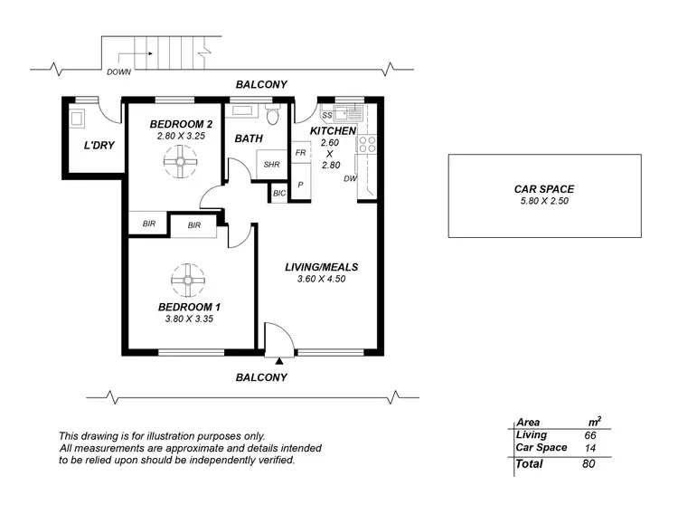Floorplan of Homely unit listing, 8/443 Anzac Highway, Camden Park SA 5038