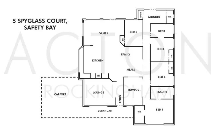 Floorplan of Homely house listing, 5 Spyglass Court, Safety Bay WA 6169