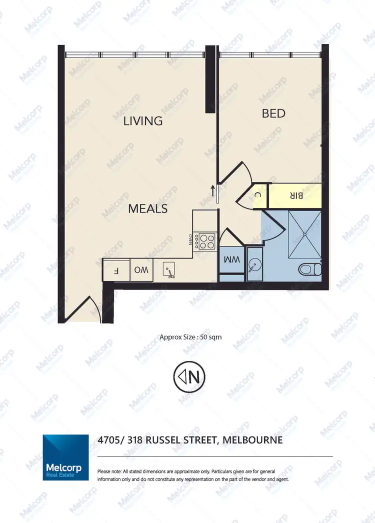 Floorplan of Homely apartment listing, 4705/318 Russell Street, Melbourne VIC 3000