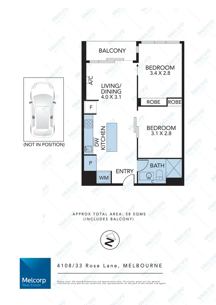Floorplan of Homely apartment listing, 4108/33 Rose Lane, Melbourne VIC 3000