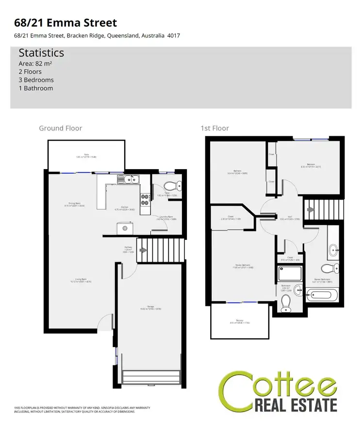 Floorplan of Homely townhouse listing, 68/21 Emma Street, Bracken Ridge QLD 4017