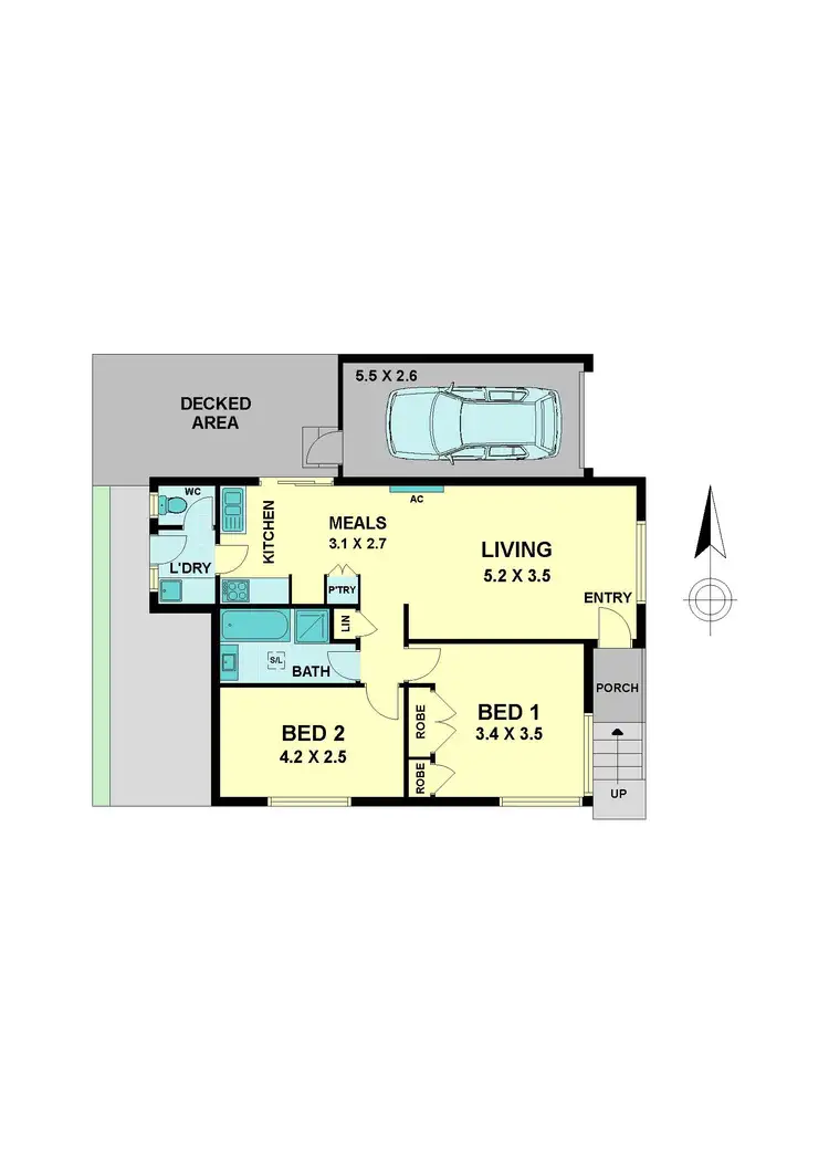 Floorplan of Homely villa listing, 1/14 Braemar Street, Essendon VIC 3040