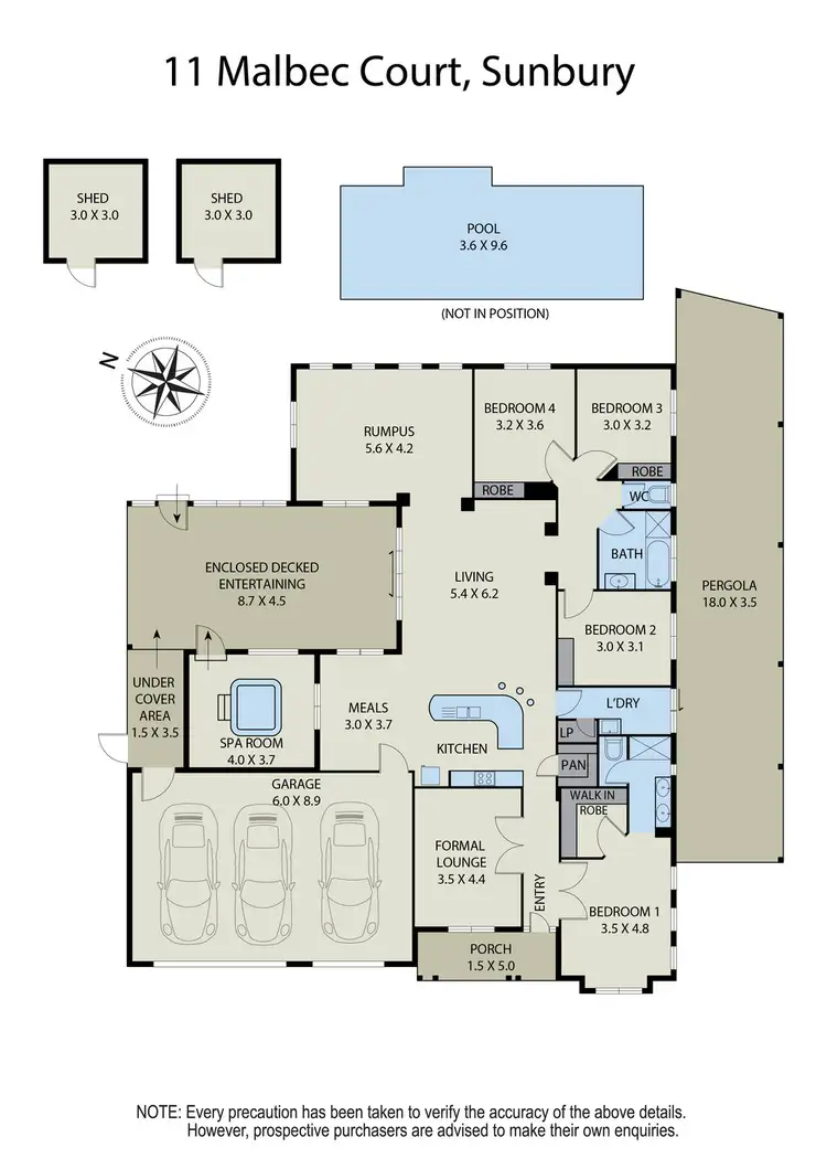 Floorplan of Homely house listing, 11 Malbec Court, Sunbury VIC 3429
