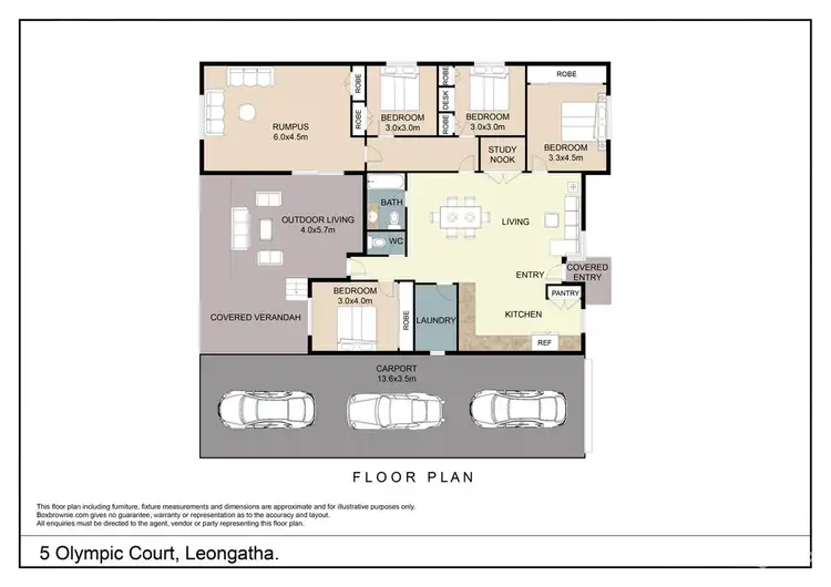 Floorplan of Homely house listing, 5 Olympic Court, Leongatha VIC 3953